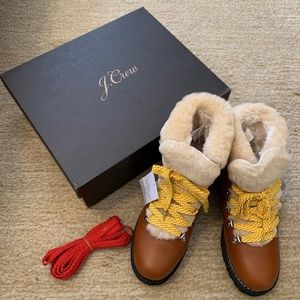 J. Crew Tumbled Leather Nordic Boot Brown Size 8